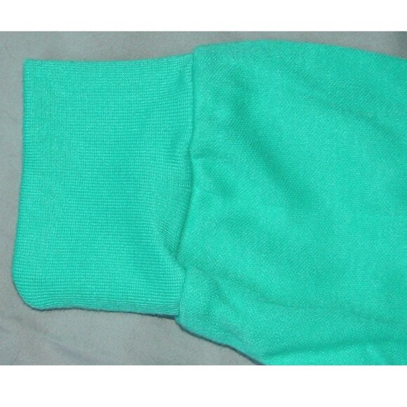 Vtg International Sportswear Mock Neck Pullover TOP, Plus Sz 2X, Spearmint Green - Picture 3 of 5